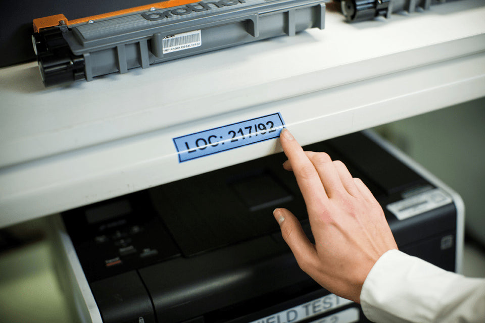 Brother TZE-551 DirectLabel black on blue Laminat 24mm x 8m for Brother P-Touch TZ Labels
