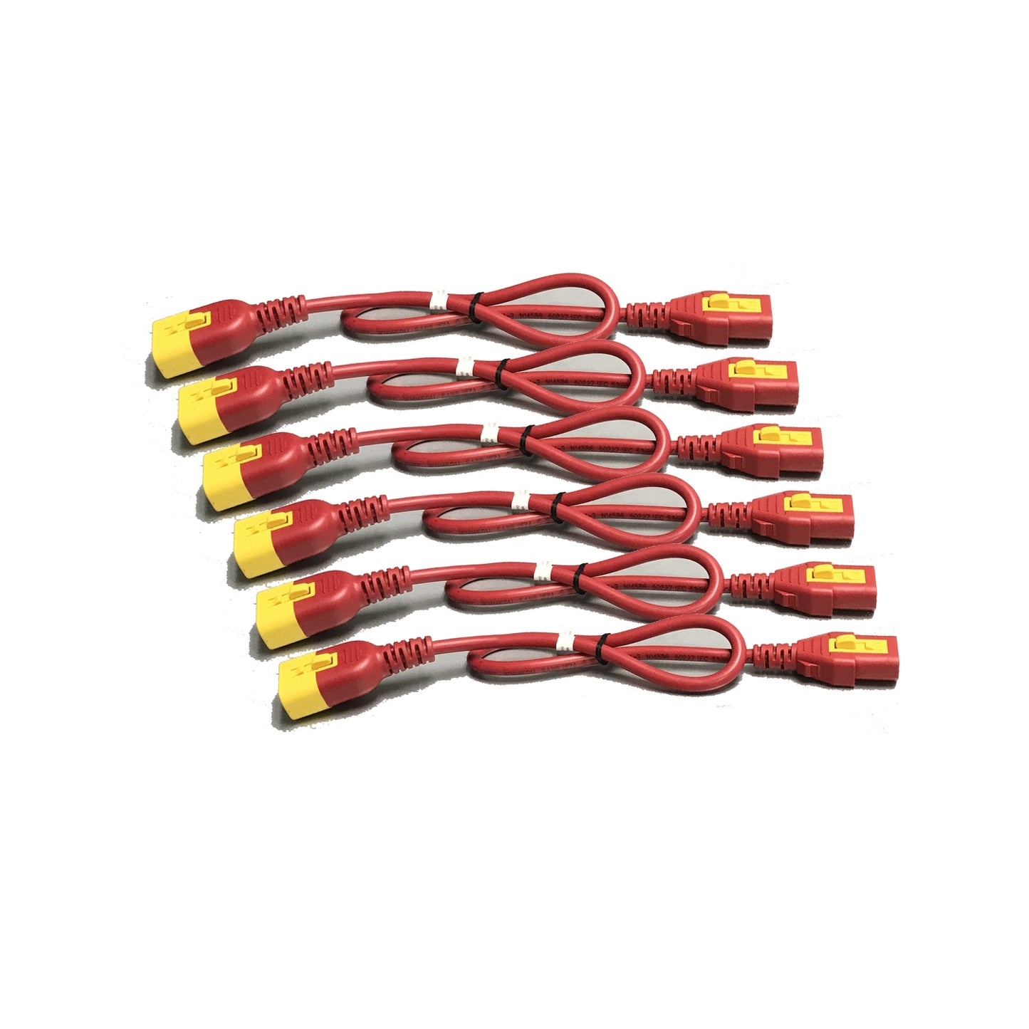 APC Power Cord Kit (6 ea), Locking, C13 TO C14, 0.6m, Red Cable