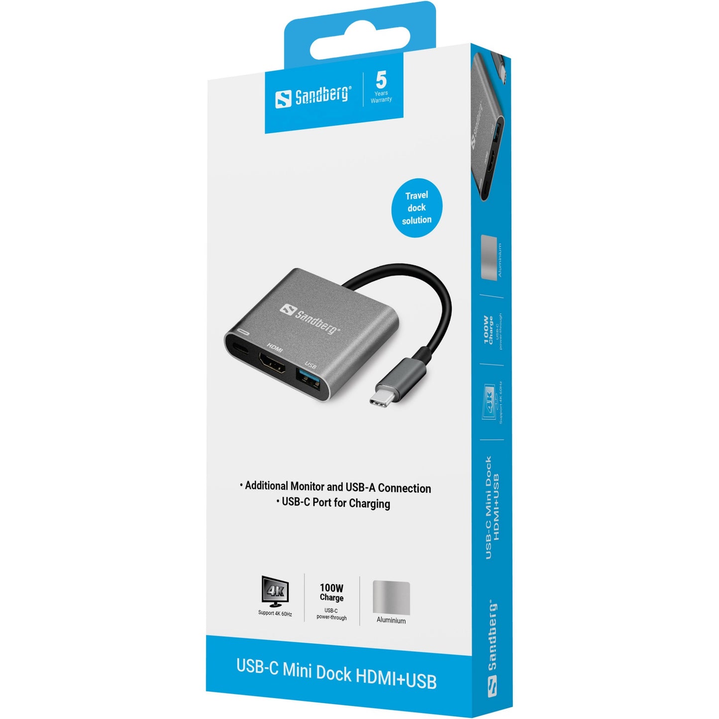 Sandberg USB-C Mini Dock HDMI+USB Hub