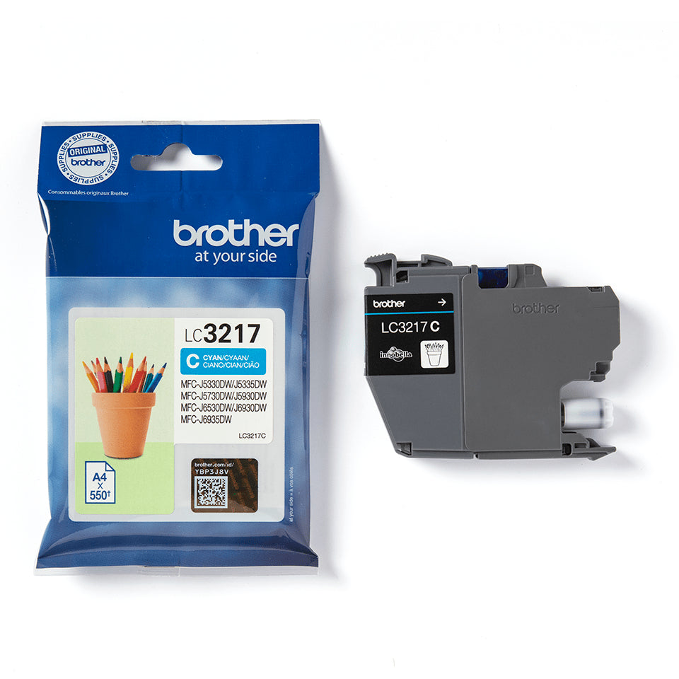 Brother LC-3217C Cyan Ink Cartridge (550 pages, Brother MFC-J 5330)