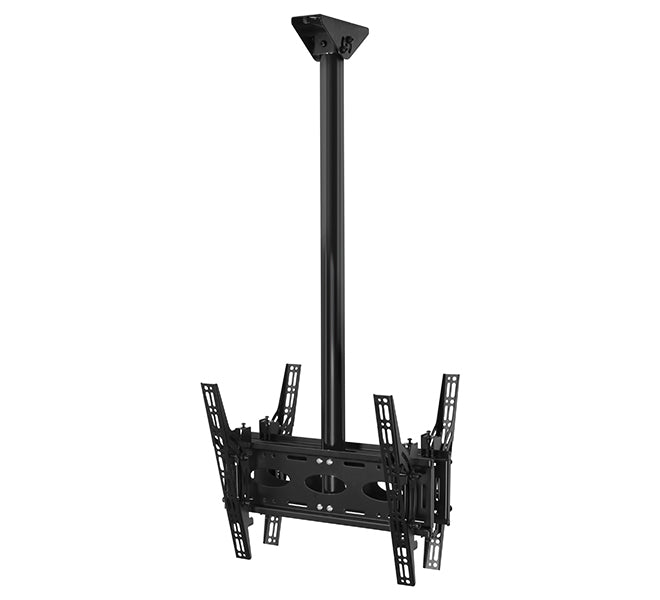 B-Tech Back-to-Back Universal Flat Screen Ceiling Mount with Tilt (VESA 400) - 1.5m