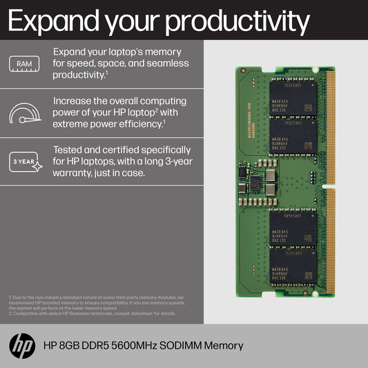 HP 8GB DDR5 5600MT/s SO-DIMM Laptop RAM