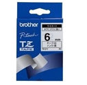 Brother Black on White Gloss Laminated Tape, 6mm label-making tape TZ Labels