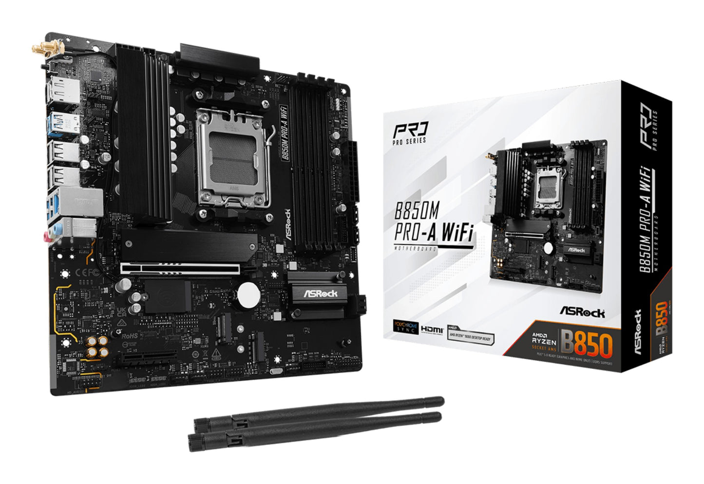 Asrock B850M Pro-A WiFi AMD B850 Socket AM5 micro ATX Motherboard