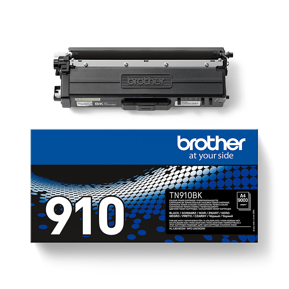 Brother TN-910BK Black Toner Cartridge (9K pages, Brother HL-L 9310)