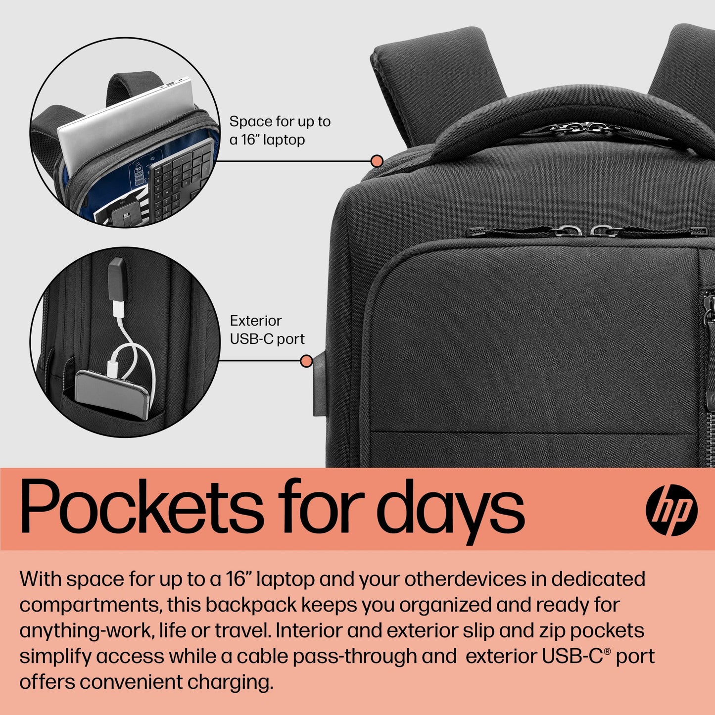 HP Renew Executive 16-inch Laptop Backpack Laptop Bag