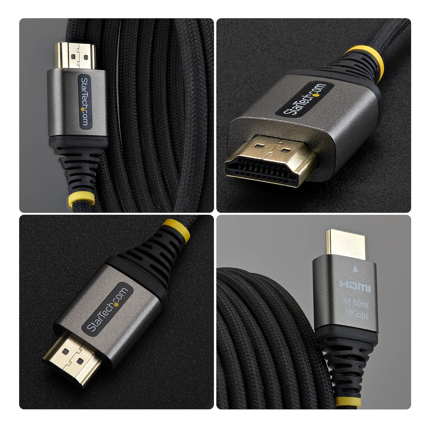 StarTech.com 50cm (1.6ft) Premium Certified High Speed HDMI Cable, Ultra Flexible