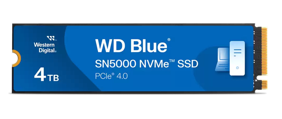 Western Digital Blue SN5000 4TB M.2 NVMe PCIe Gen4 SSD