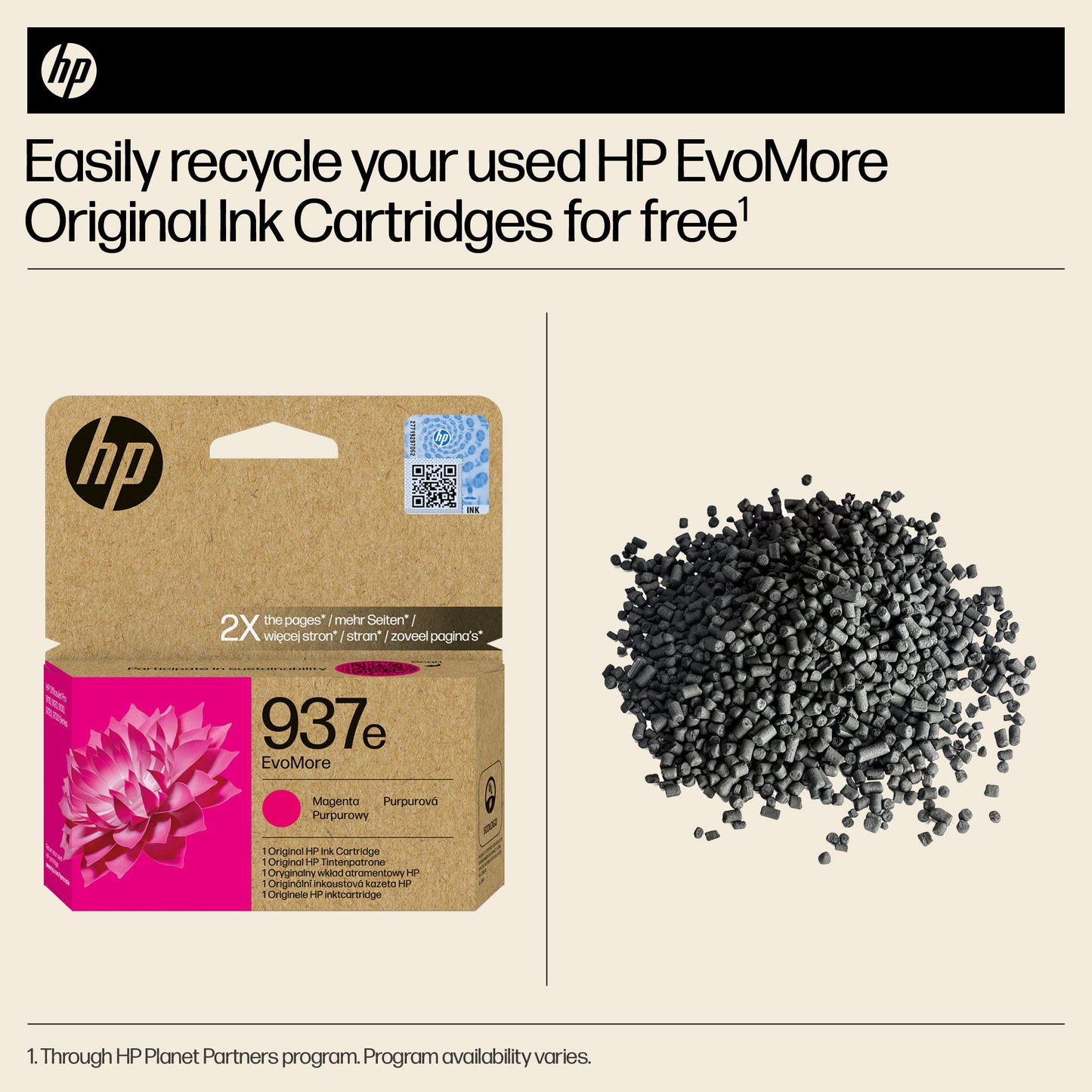 HP 4S6W7NE/937E Magenta Ink Cartridge (1.65K pages)