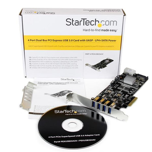StarTech.com 4-Port PCI Express USB 3.0 Card - 5Gbps Hub