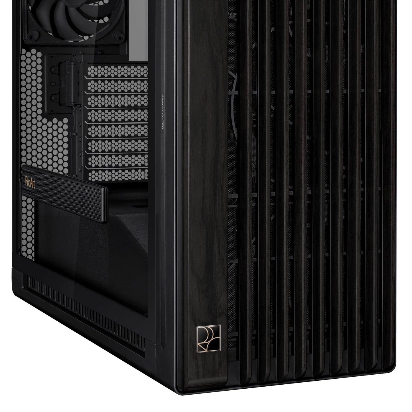 ASUS ProArt PA602 Wood Edition Midi Tower Black PC Case