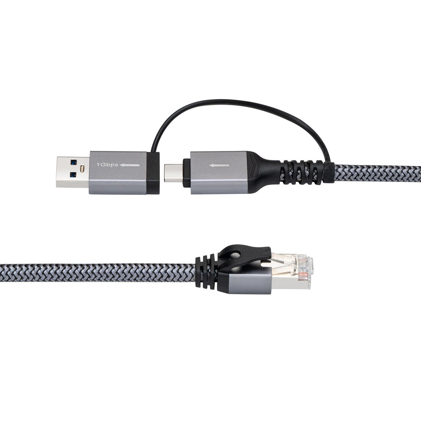 Microconnect CAT6 RJ45 FTP to USB A-C adapter cable, 5 meter network adapter