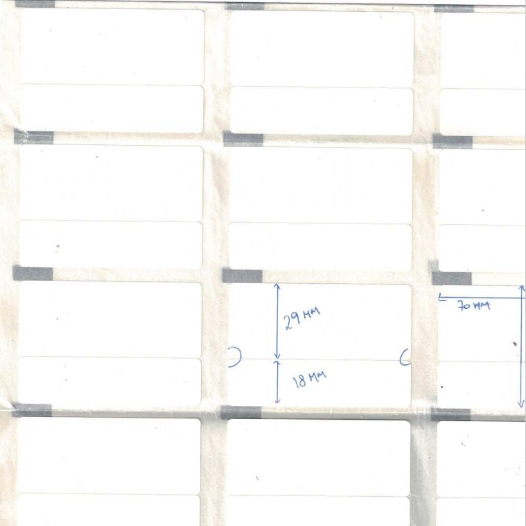 CAPTURE 35000771 printer label White Labels