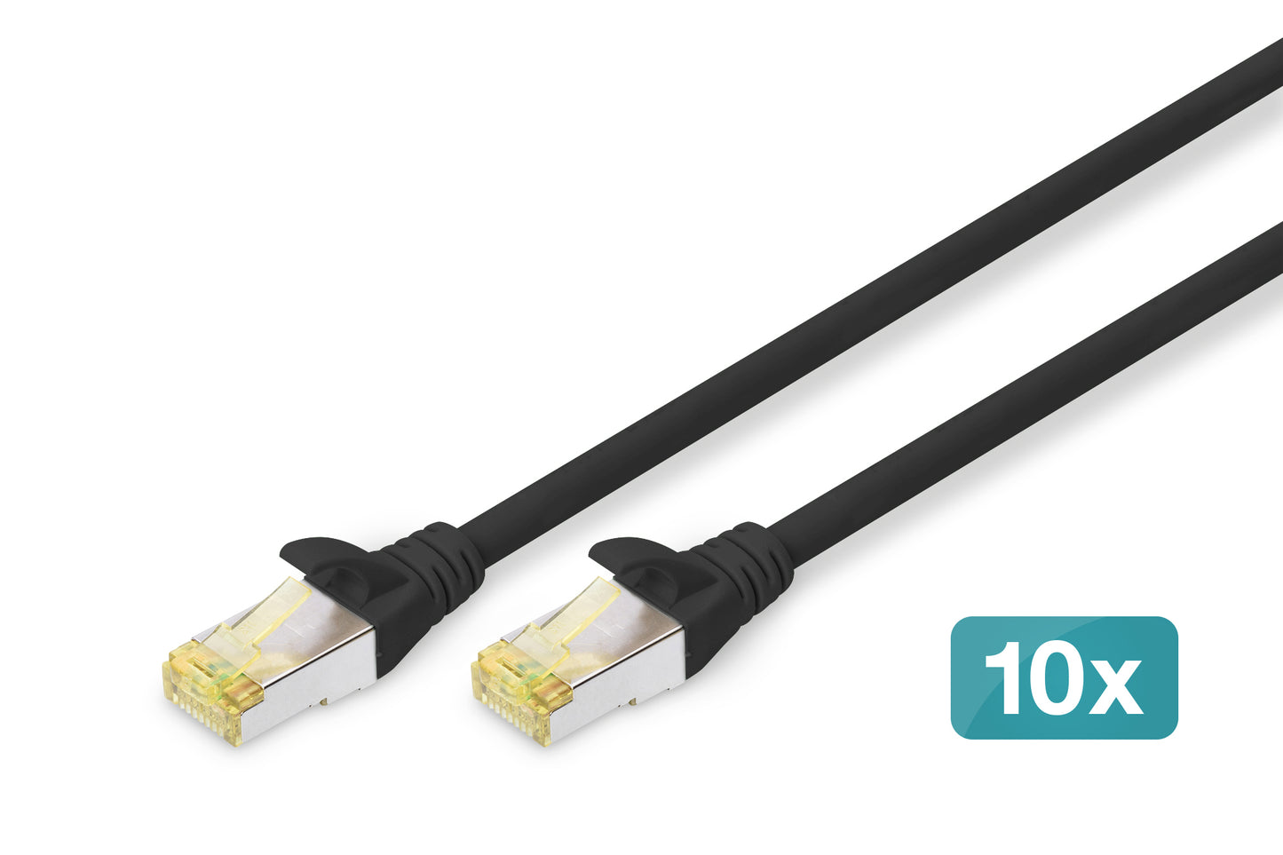Digitus CAT 6A S/FTP patch cable, 10 pieces