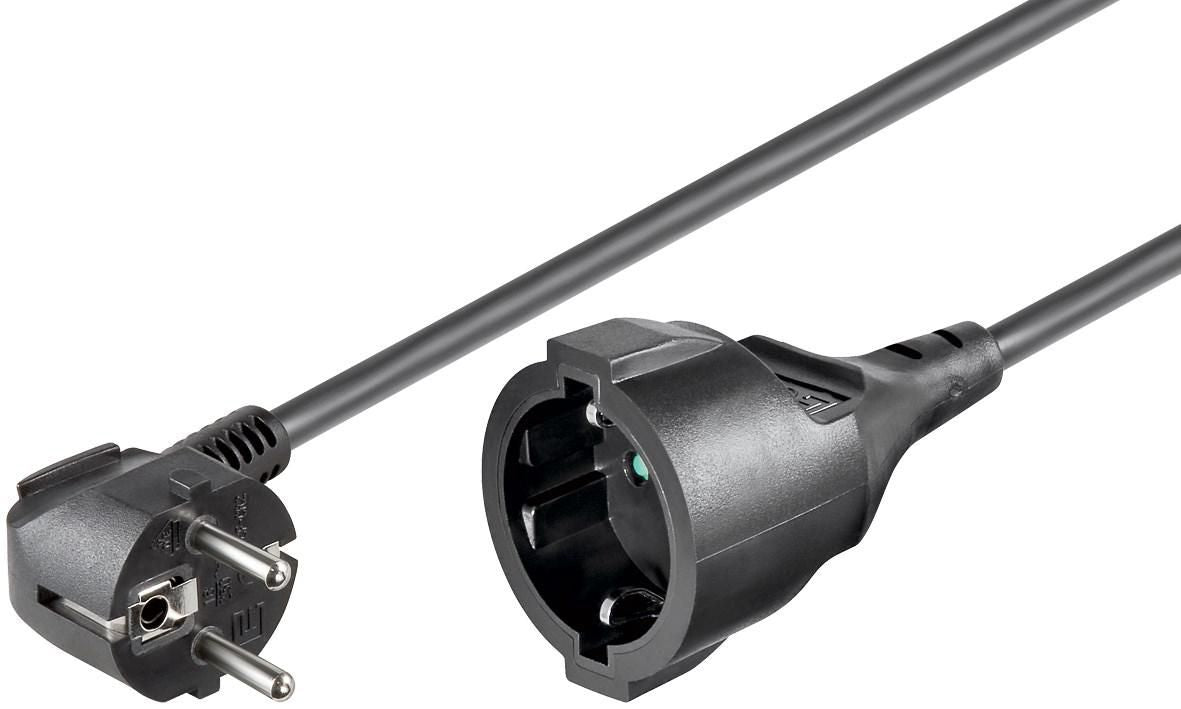 Microconnect PE141000 power cable Black 10 m Power plug type E+F Schuko