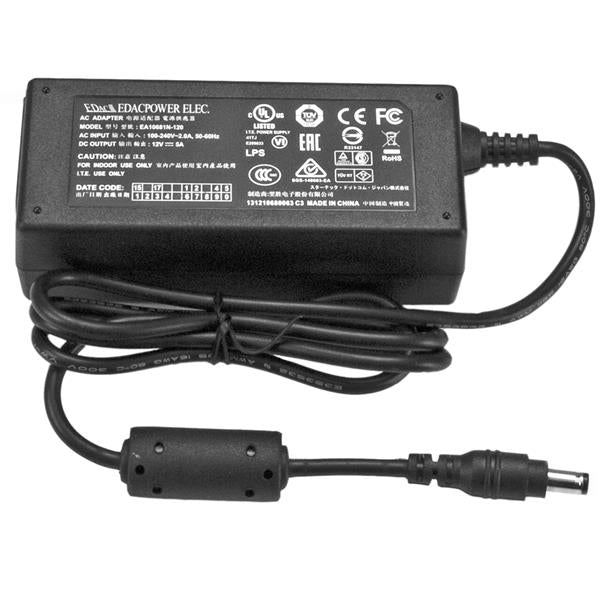StarTech.com DC Power Adapter - 12V, 5A Charger