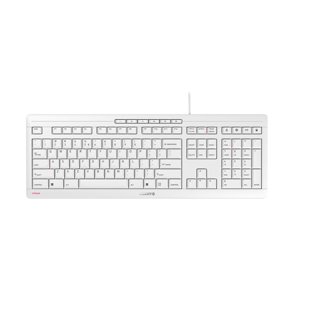 CHERRY Contour Design STREAM Wired Keyboard (White)