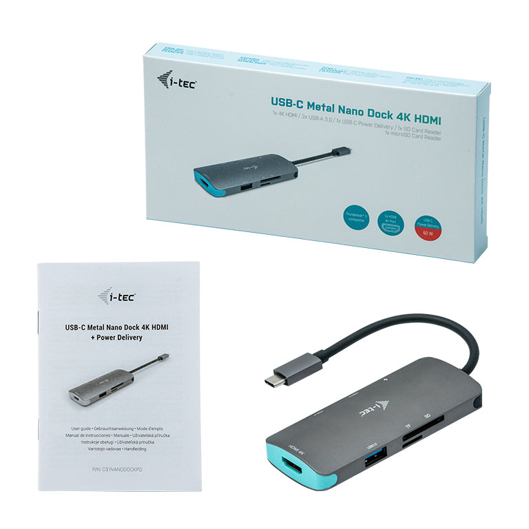 i-tec Metal Nano + USB-C Docking Station 100W