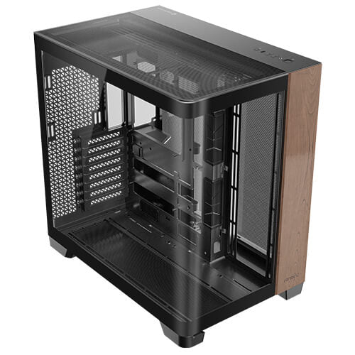 Antec C8 Curve Wood Full Tower Black, Transparent, Wood PC Case
