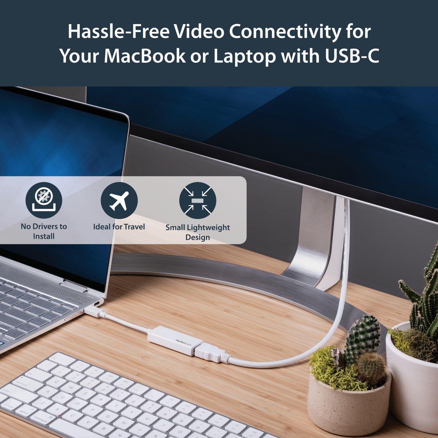 StarTech.com USB-C to HDMI Adapter with 4K 30Hz - White Hub