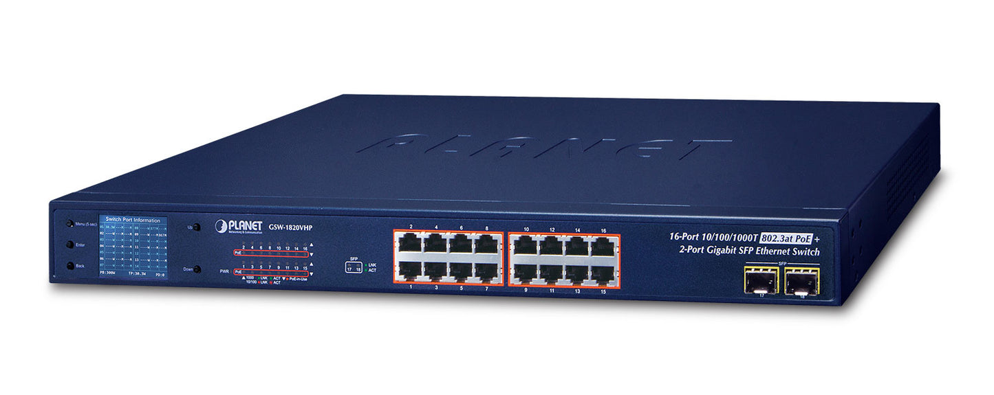Planet GSW-1820VHP network switch PoE
