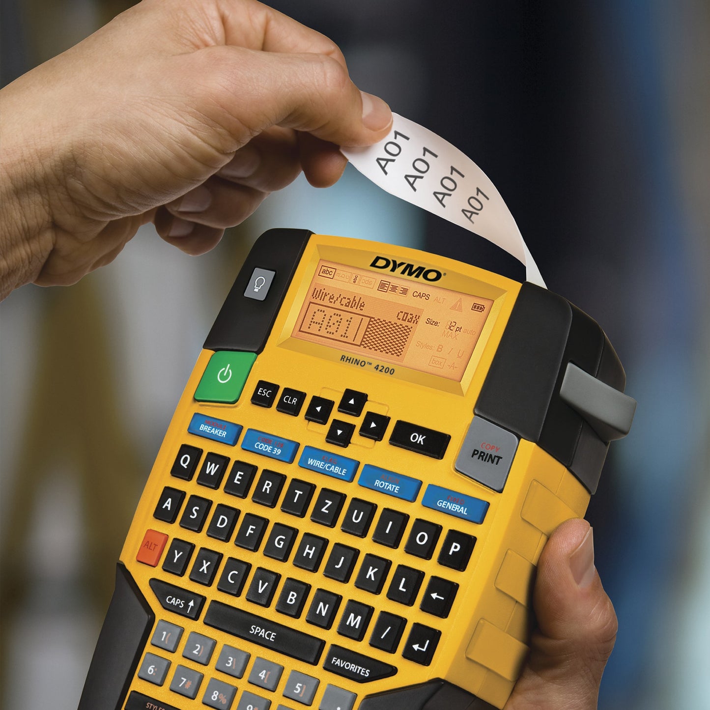 DYMO Rhino 4200 Industrial Label Maker Kit Case | QWERTY Keyboard & Time-Saving Hot Label Printer