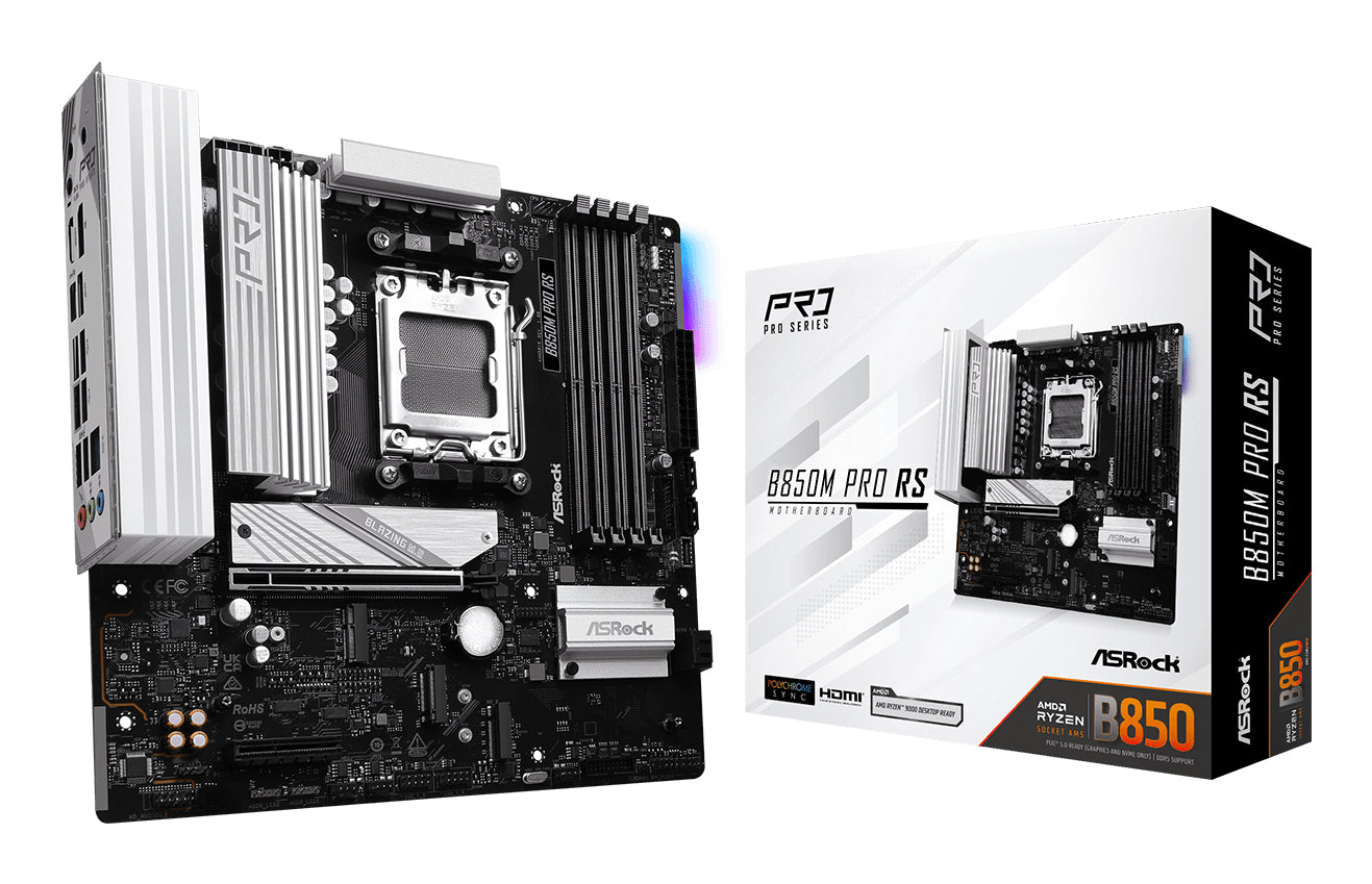 Asrock B850M Pro RS AMD B850 Socket AM5 micro ATX Motherboard