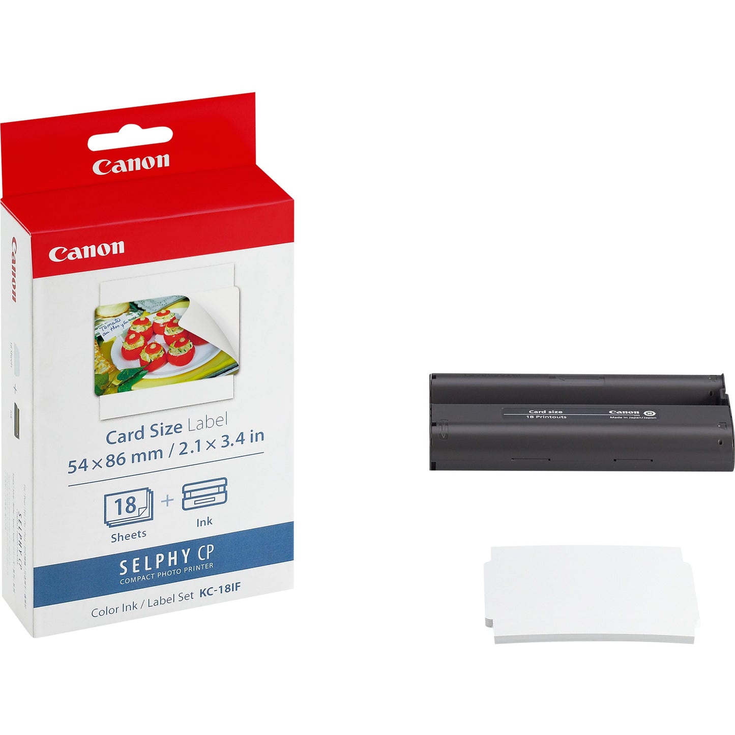 Canon 7741A001/KC-18IF Photo cartridge color + Sticker paper Pack=18 for Canon CP Labels