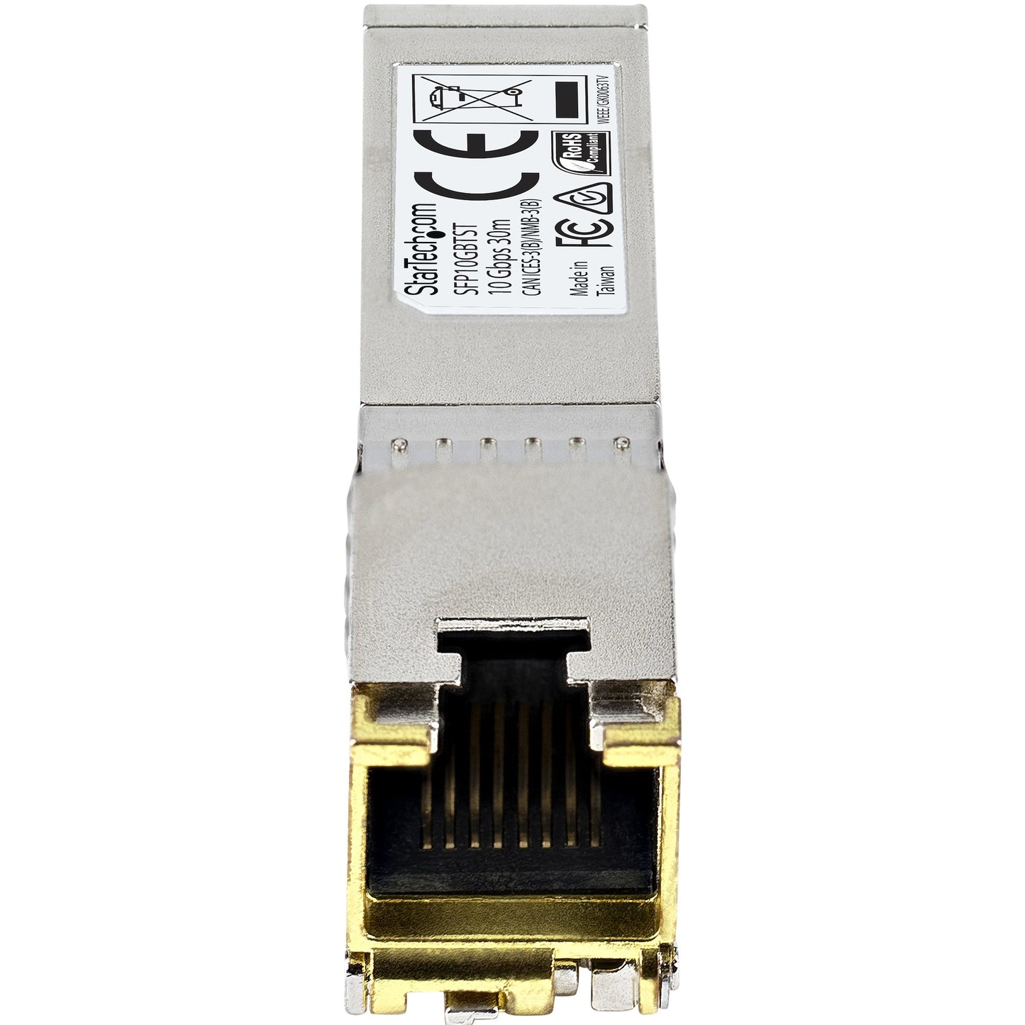 StarTech.com MSA Uncoded SFP+ Module - 10GBASE-T - SFP to RJ45 Cat6/Cat5e - 10GE Gigabit Ethernet SFP+ - RJ-45 30m Networking