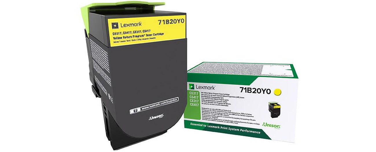 Lexmark 71B20Y0 Yellow Toner Cartridge (2.3K pages)