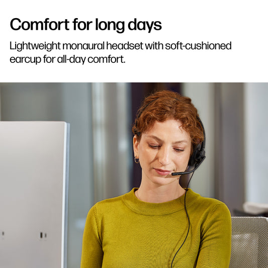 HP Poly Mission 425 Stereo USB Wired Headset Classic