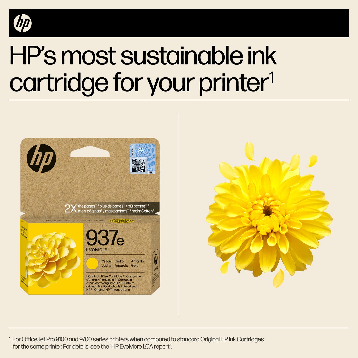HP 4S6W8NE/937E Yellow Ink Cartridge (1.65K pages)