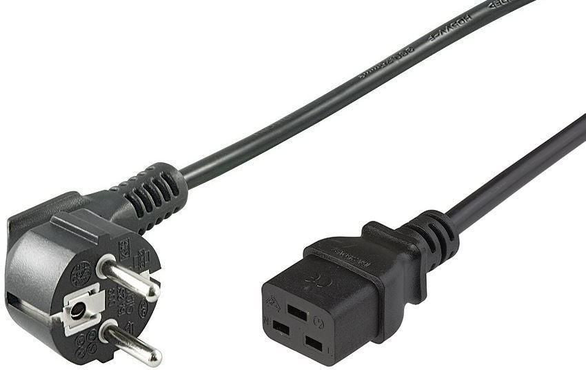 Microconnect PE0771905 power cable Black 5 m Power plug type E+F C19 coupler