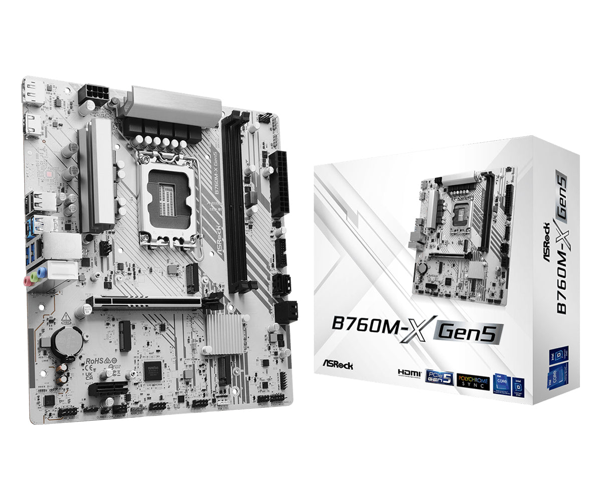 Asrock B760M-X Gen5 Intel B760 LGA 1700 micro ATX Motherboard