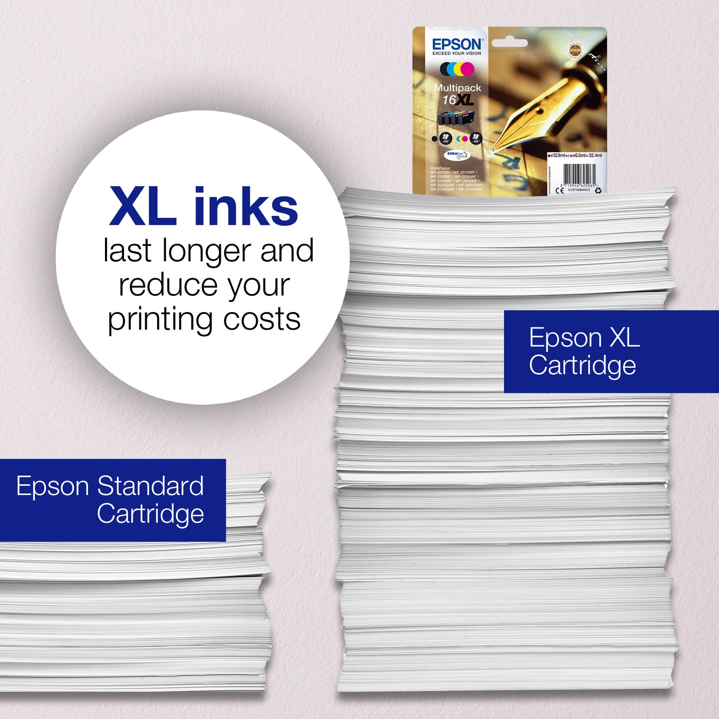 Epson C13T16214012/16 Black Ink Cartridge (175 pages)