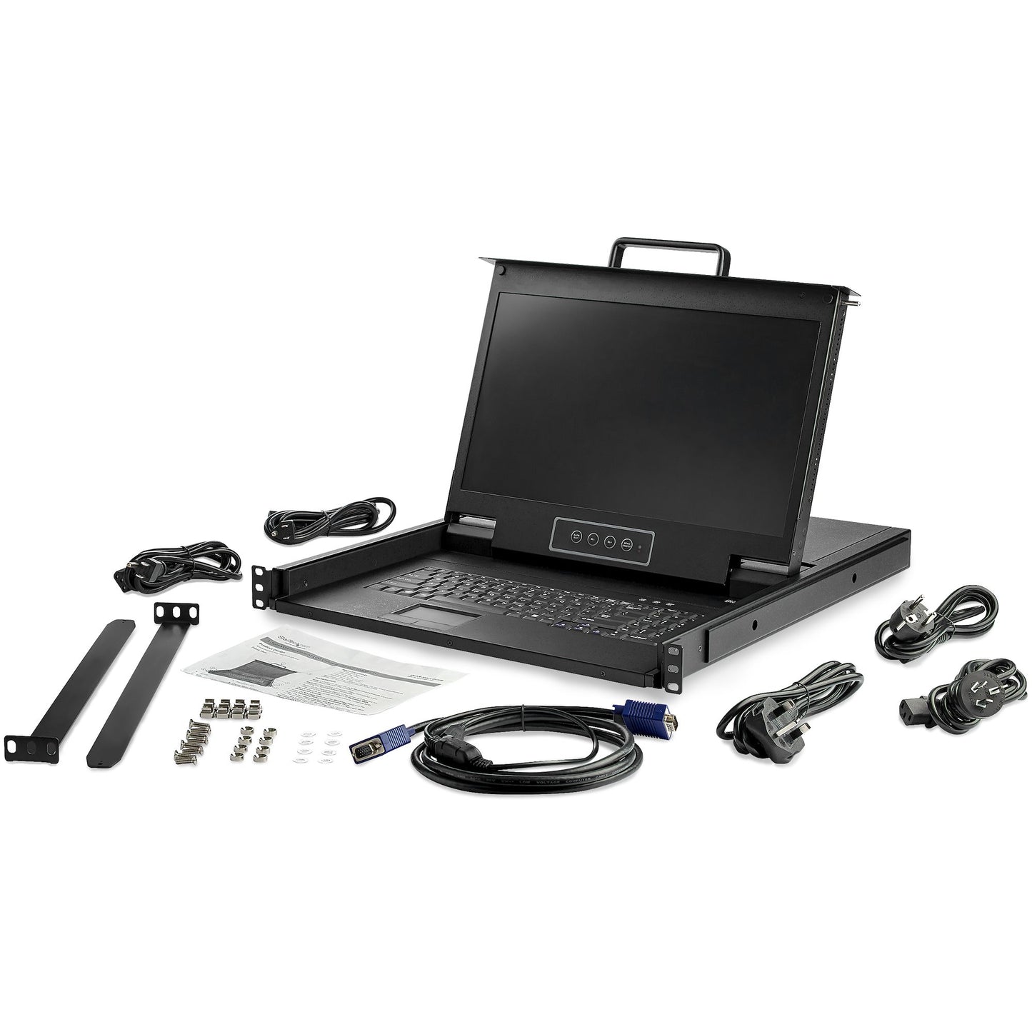 StarTech.com Rackmount KVM Console HD 1080p - Single Port VGA KVM with 17" LCD