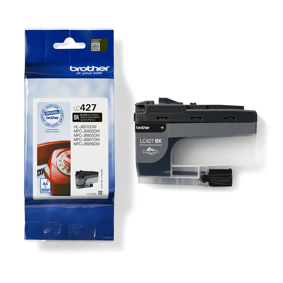 Brother LC-427BK Black Ink Cartridge (3K pages, Brother MFC-J 5955)