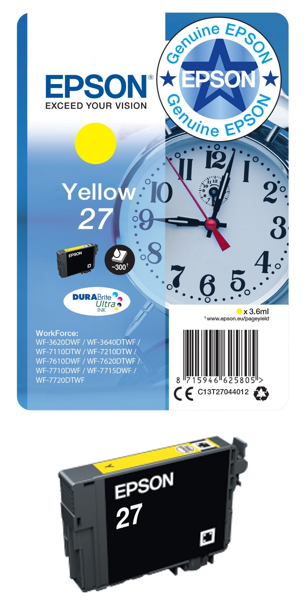 Epson C13T27054012/27 Ink Cartridge (Epson WF 3620)