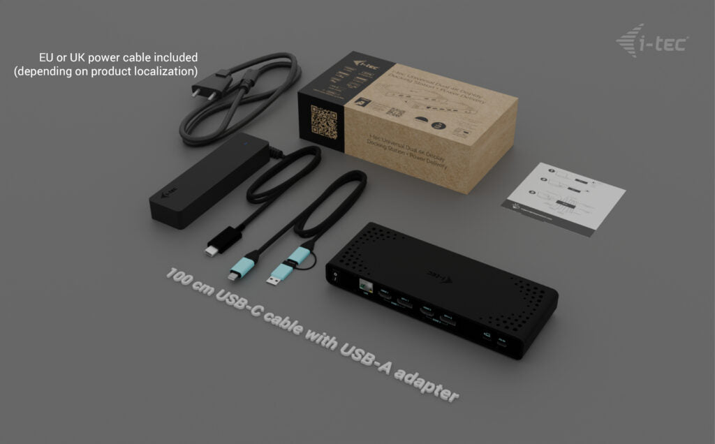 i-tec Universal Display + USB-C Docking Station 85W