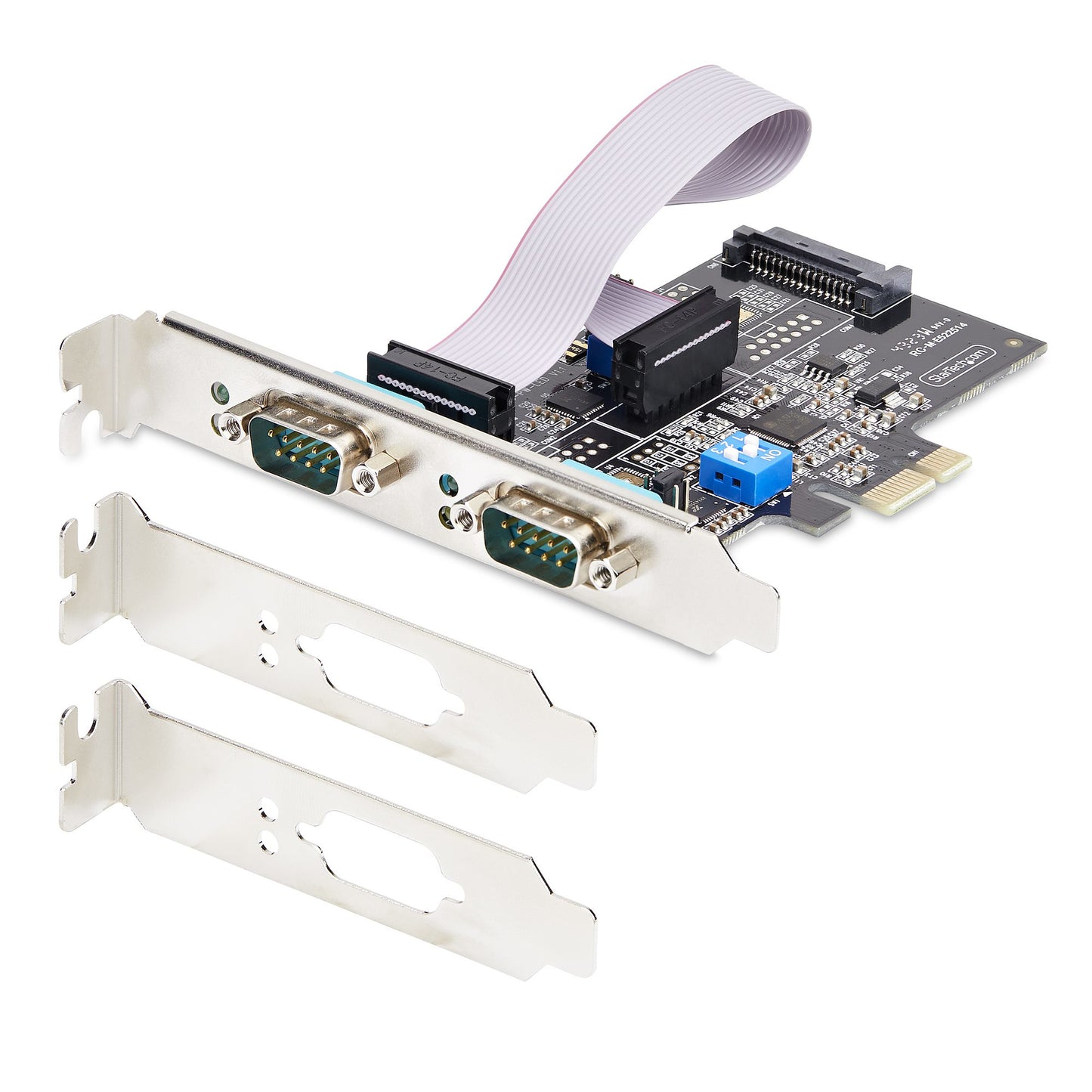 StarTech.com 2-Port Serial PCIe Card, Dual-Port PCI Express to RS232/RS422/RS485 Hub