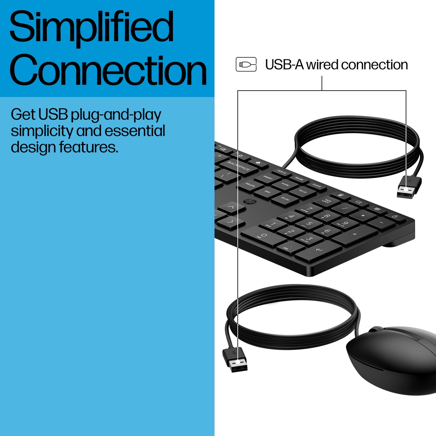 HP 320MK Wired Keyboard & Mouse Combo