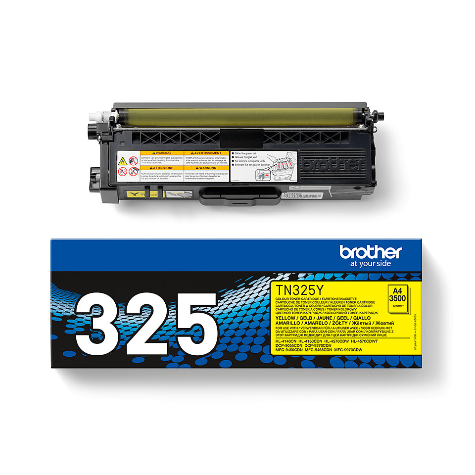 Brother TN-325Y Yellow Toner Cartridge (3.5K pages)