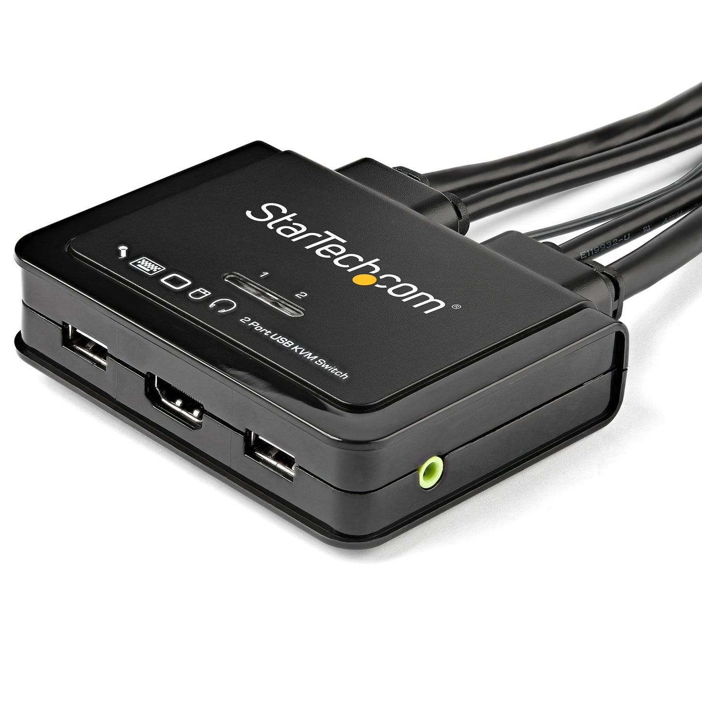 StarTech.com 2 Port HDMI KVM Switch - 4K 60Hz - Compact Dual Port UHD/Ultra HD USB