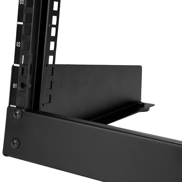 StarTech.com 2-Post 8U Desktop Server Rack, Small Open Frame 19in Computer Rack