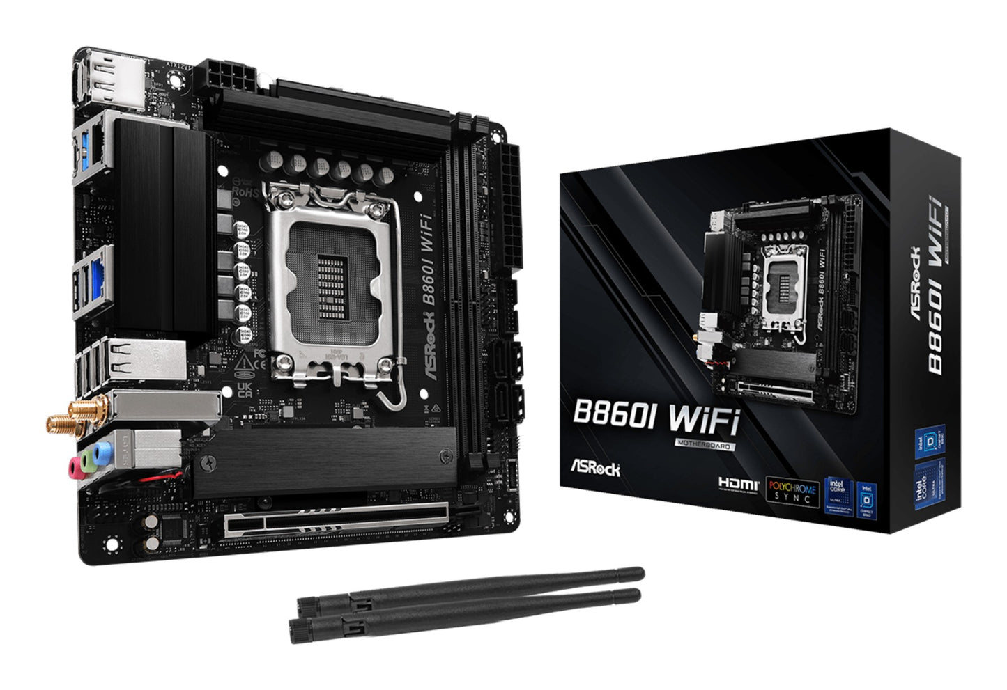 Asrock B860I WiFi Intel B860 LGA 1851 (Socket V1) mini ITX Motherboard