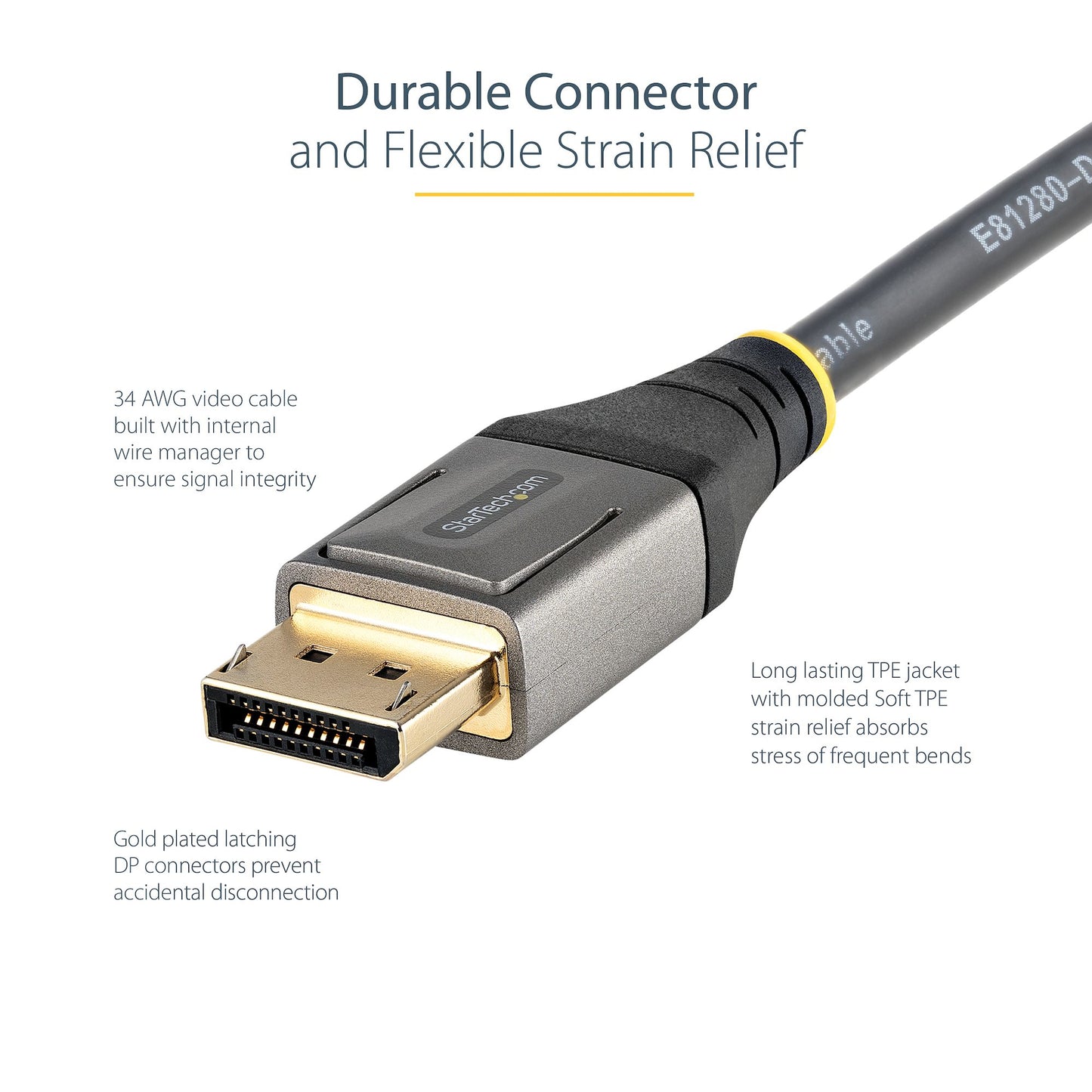 StarTech.com 6ft (2m) VESA Certified DisplayPort 1.4 Cable - 8K 60Hz HDR10 - Ultra