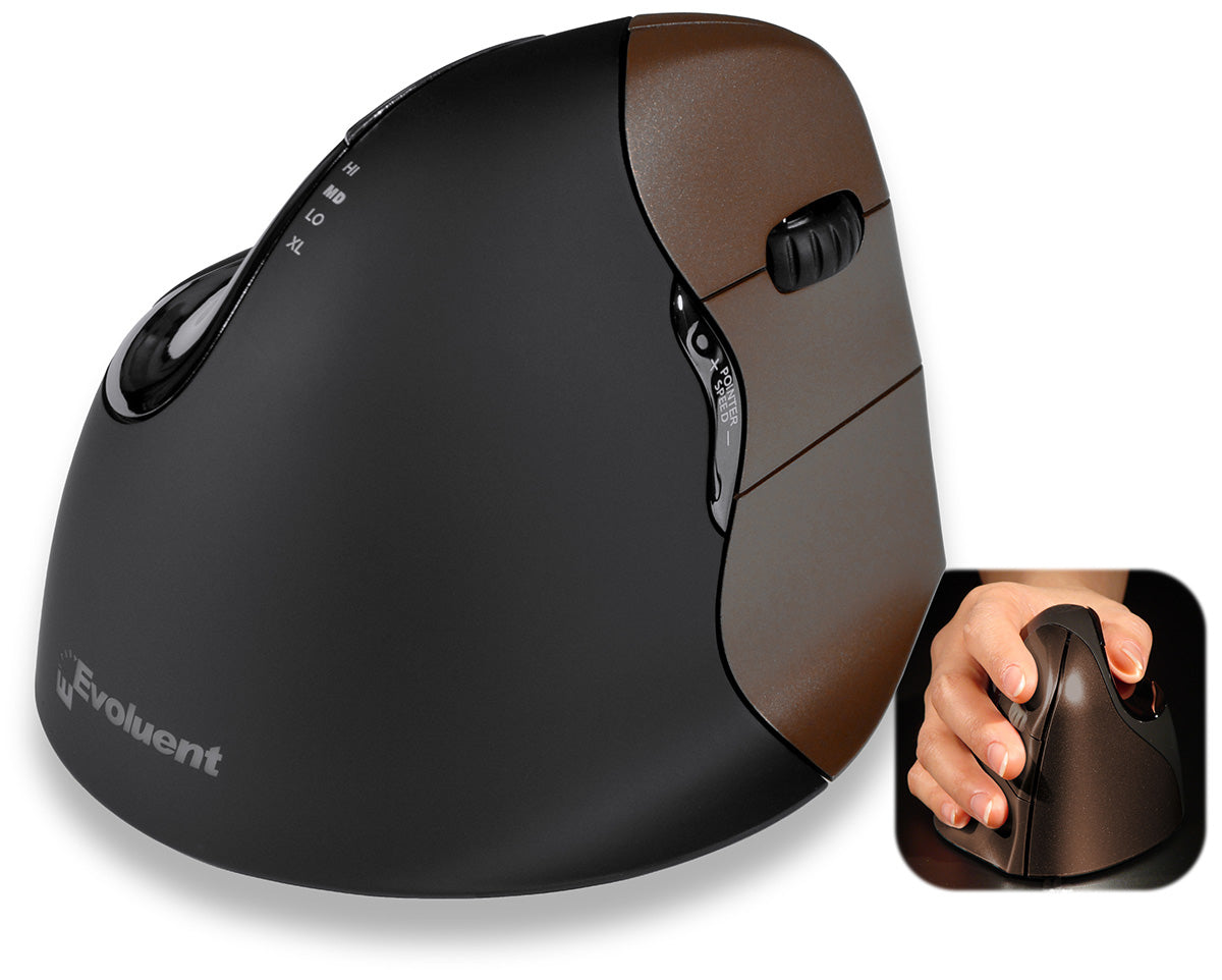 Evoluent VerticalMouse Right-hand Wireless Ergonomic Mouse