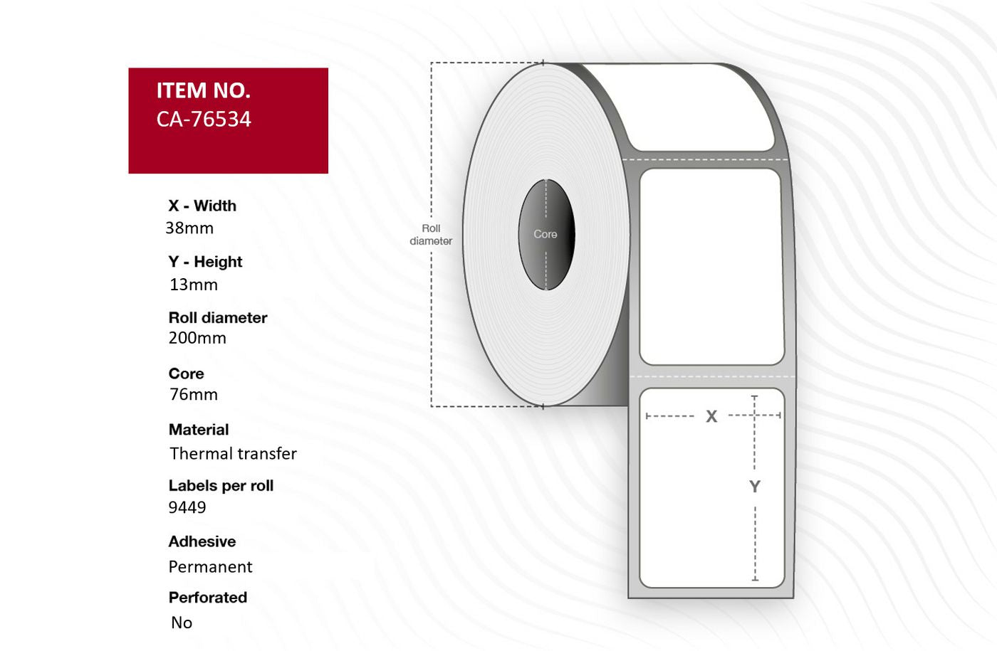 CAPTURE CA-76534 printer label White Labels