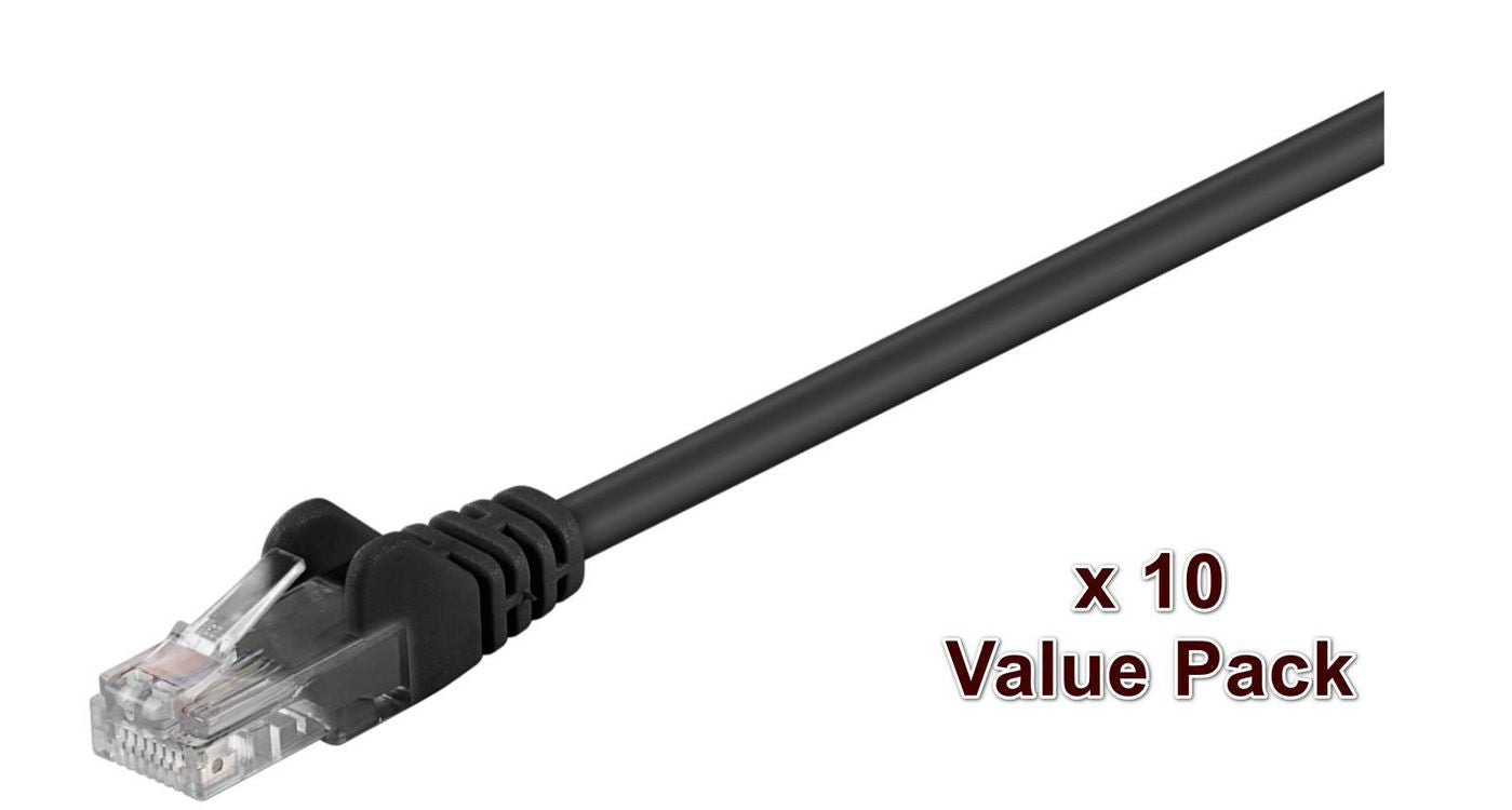 Microconnect V-UTP503SVP networking cable Black 3 m Cat5e U/UTP (UTP)