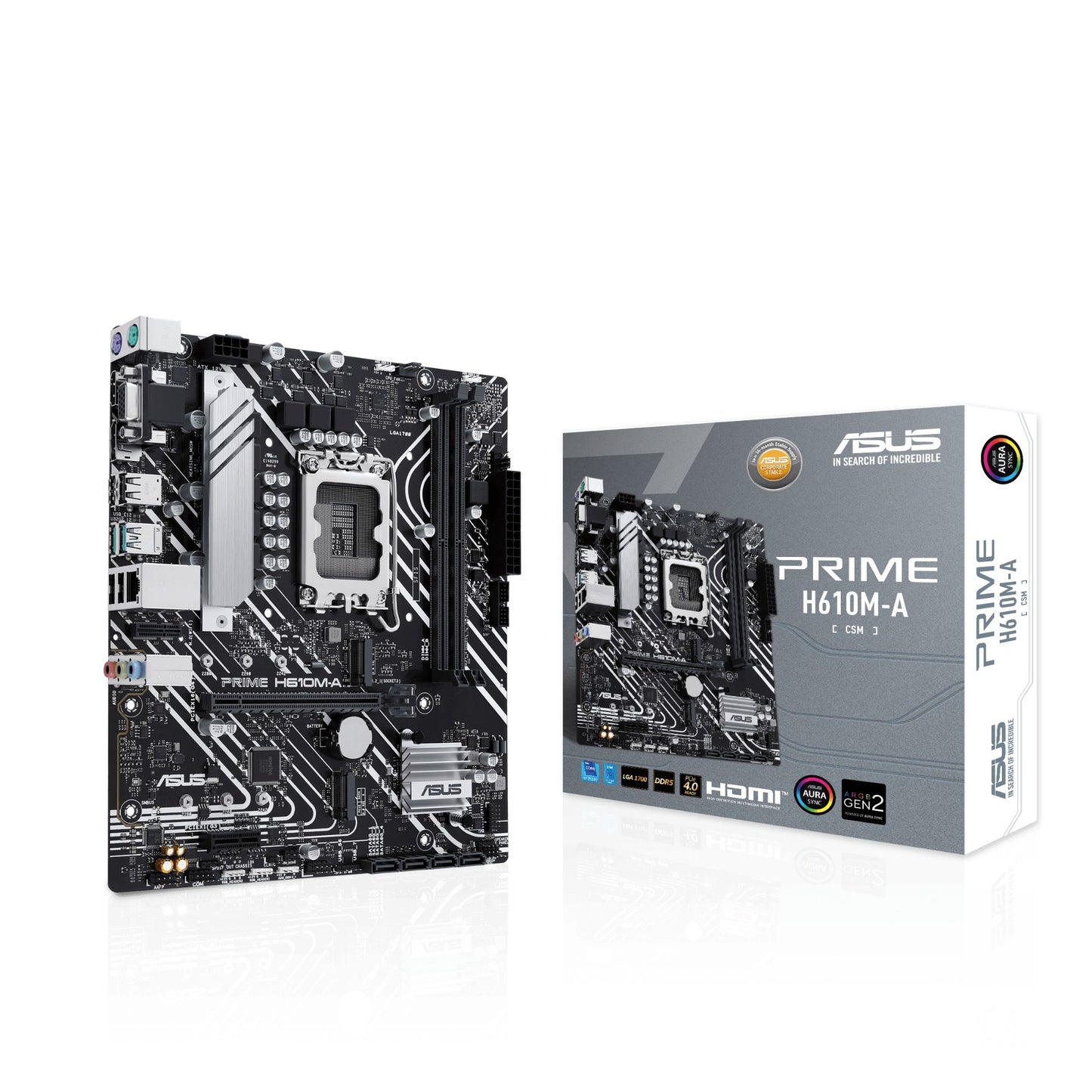 ASUS PRIME H610M-A-CSM Intel H610 LGA 1700 micro ATX Motherboard